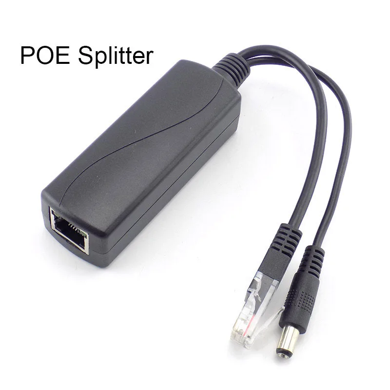 

48V to 12V POE Splitter Connector Power supply Adapter Switch adaptor for IP Camera Wifi Injector Cable Wall US/EU Plug K09