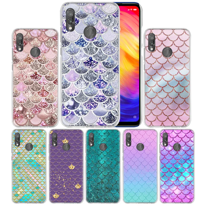 

Case Cover for Xiaomi Redmi Note 7 7A 7S 6 6A 5 Y3 K20 Mi 8 9T CC9 CC9E A1 A2 A3 Play F1 Lite Pro Plus Mermaid Fish Scale Patter