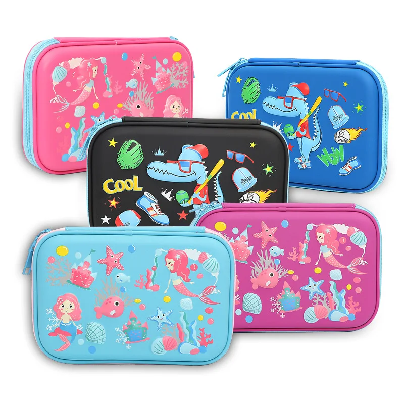 Единорог кавайный пенал симпатичный карандаш коробка trousse scolaire большой емкости