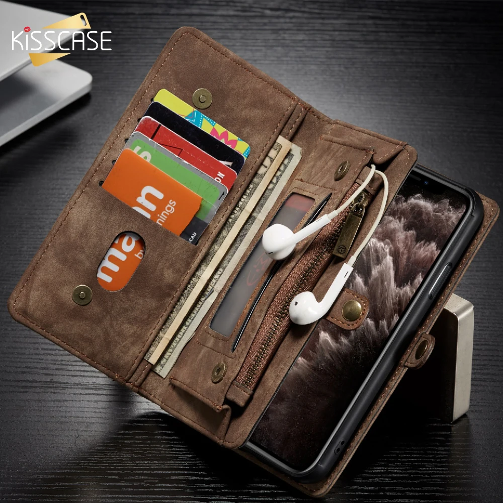 Чехол Кошелек KISSCASE 11 X 11PRO из искусственной кожи для iPhone 7 чехол 8 XR 6 XS MAX флип 12pro