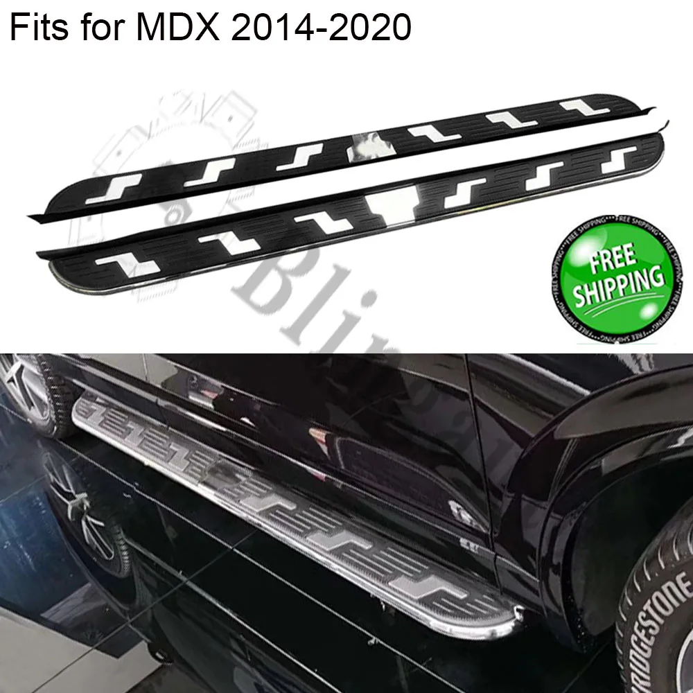 

Running board fits for A.cura MDX 2014-2021 side steps nerf bar car pedal side stairs side bar 2PCS