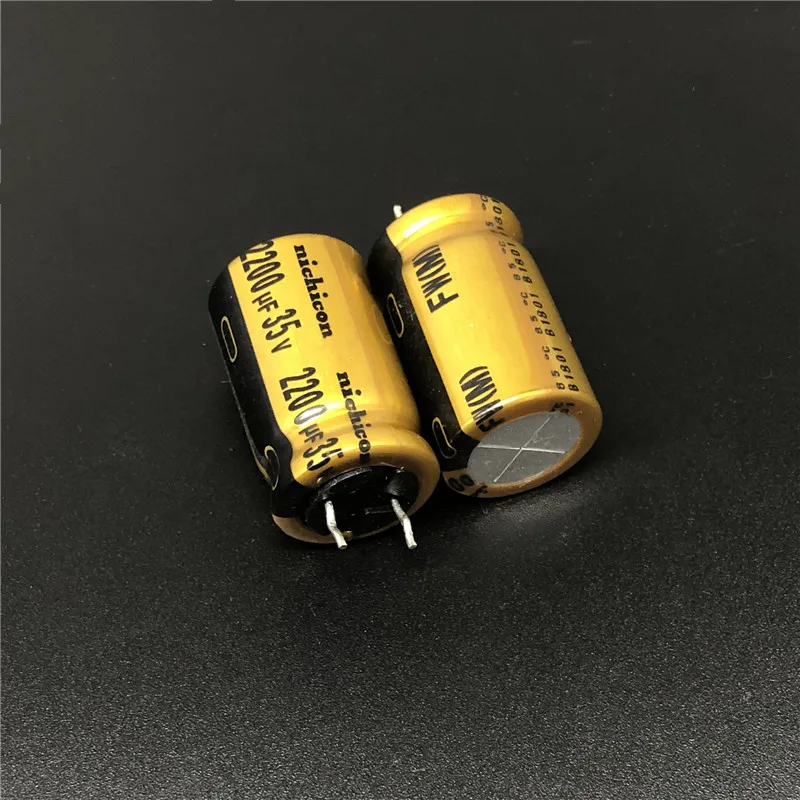 100 шт. 2200 мкФ 35 в NICHICON FW Серия 16x25 мм 35V2200uF HiFi аудио конденсатор | Электронные