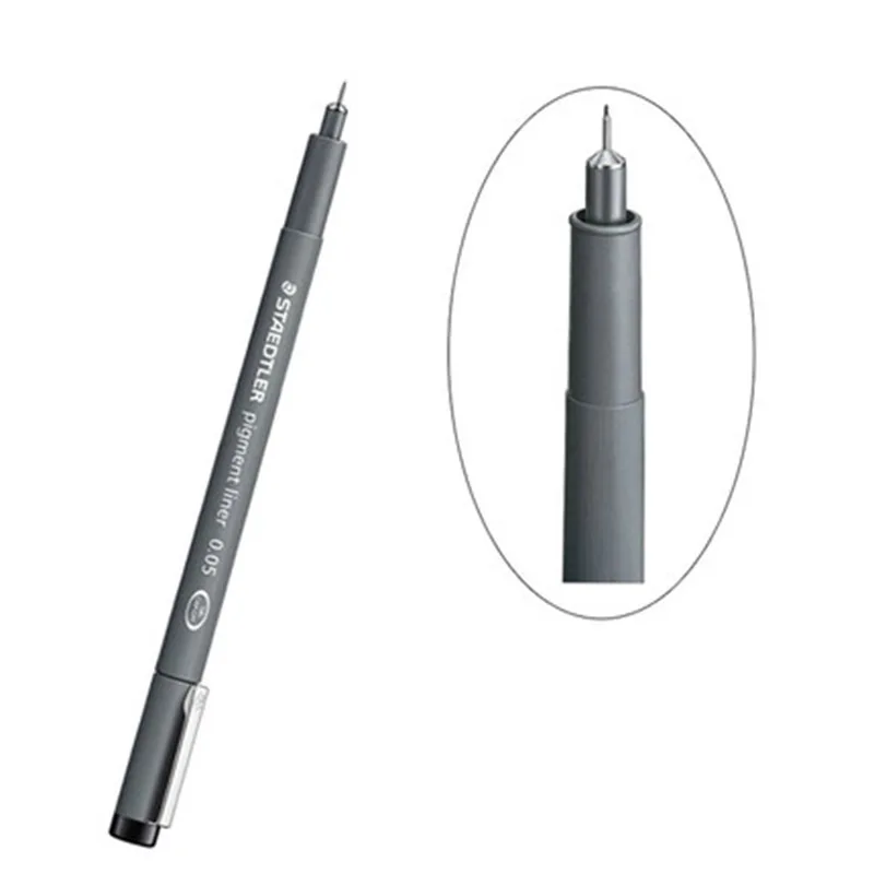 독일 Staedtler 308 WP 4 펜 세트 안료 라이너 Fineliner 0.1mm, 0.3mm, 0.5mm, 0.7mm 드로잉 펜