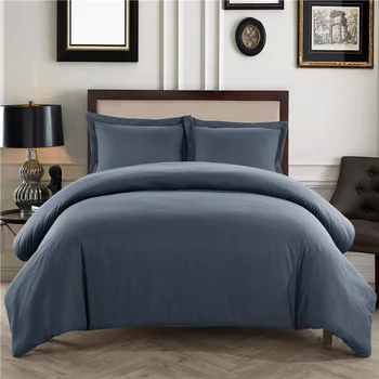 

Simple Solid Color Home Textile Kit Plain Brushed Three-piece Quilt Cover Classic Bedding Set Duvet Cover Sets Pillowcases