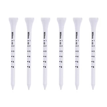 100PCS Professional White Wooden Striped Digital ScaleGolf Tees 83mm White Golf Wood Tee Golf Accesories Golf Training Aids