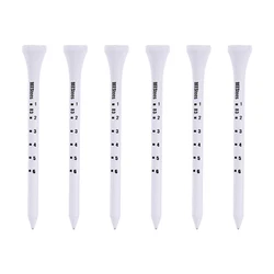 100PCS Professional White Wooden Striped Digital ScaleGolf Tees 83mm White Golf Wood Tee Golf Accesories Golf Training Aids