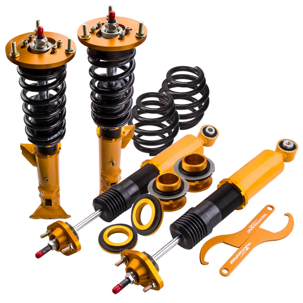 1992-1999 Coilovers with 24-Way Adjustable Damper for BMW 3 Series E36 318i 318is 318ic 323i 323ic 323is 328i 328is 328ic M3 Gold