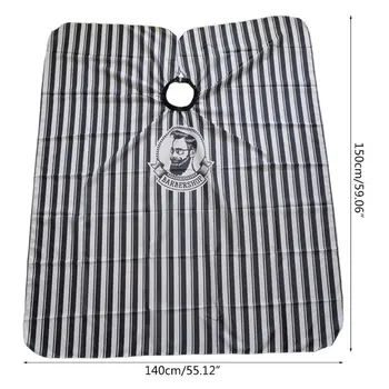 

Professional Stripe Hair Dressing Gown Anti-static Haircut Apron Barber Cape Q1QD