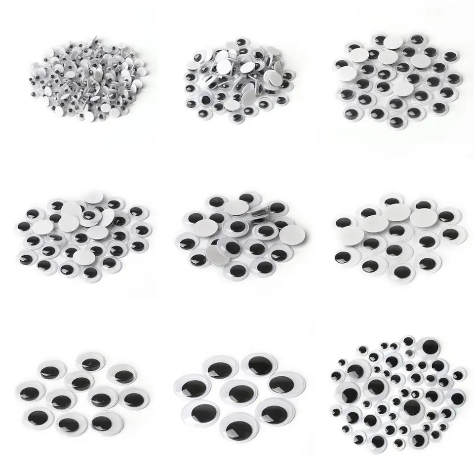 Occhi grandi da 5,1 cm, 14 pezzi, autoadesivi per
