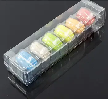 

20Set 6-grain macaron box drawer transparent inner plastic box gift box macaron box Free Shipping