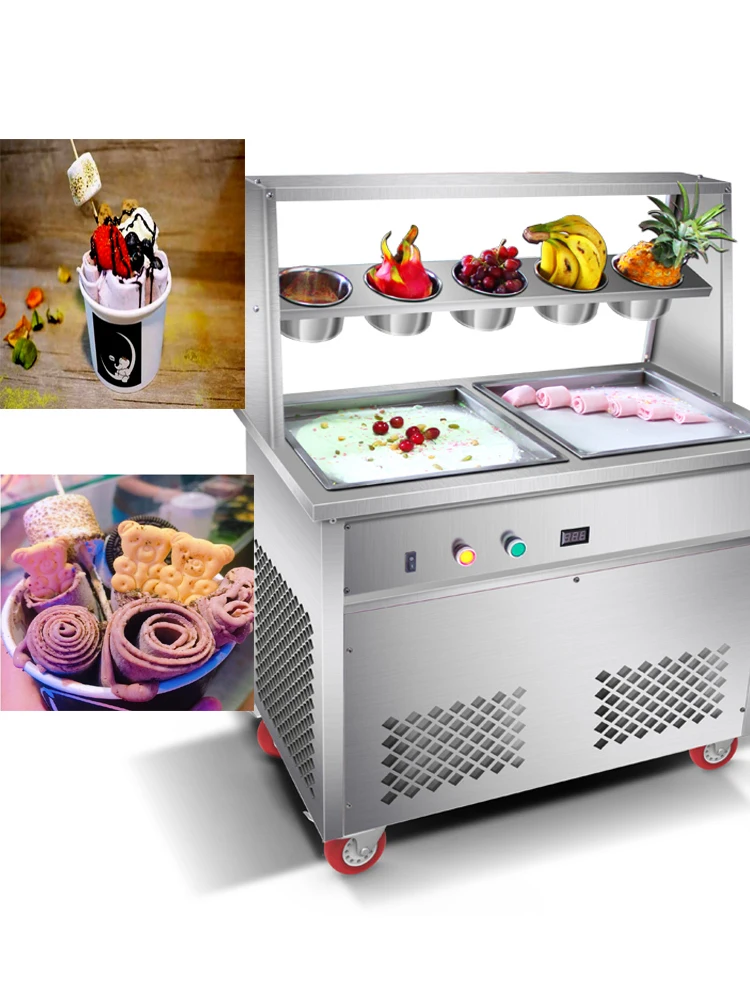 Ice cream machine CE Ice cream machine ice cream, stainless steel pan fried ice