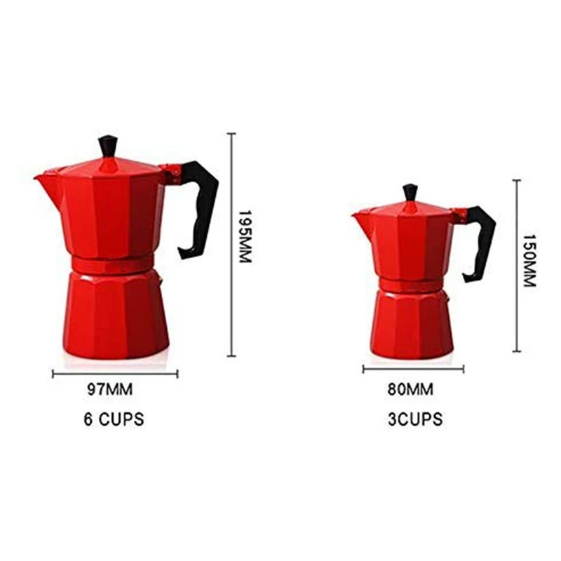 Aluminum Mocha Coffee Pot Italian Coffee Maker Portable Coffee Kettle Kitchen Tools Stovetop Percolator Espresso Pot
