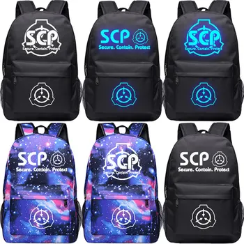 

Anime Cyuunibyou SCP Foundation unisex luminous students backpack cosplay travel bags