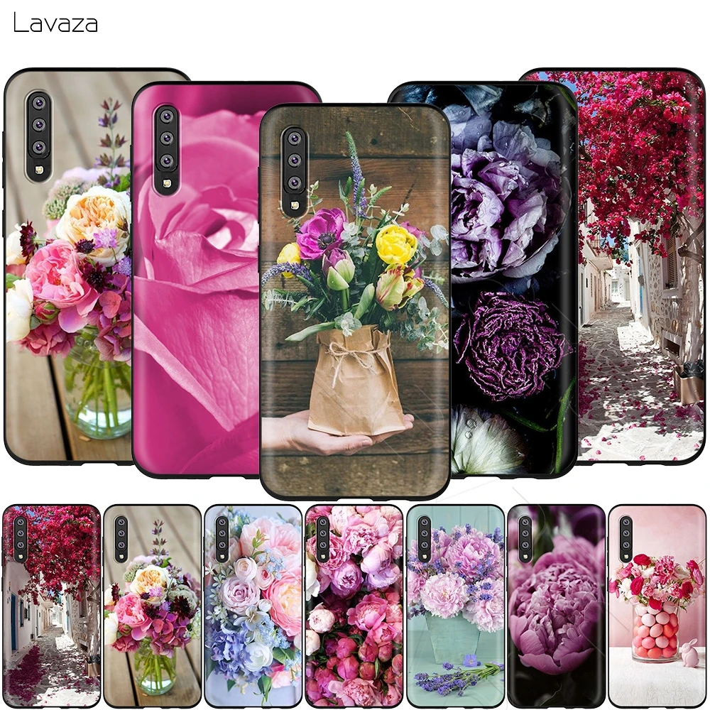Lavaza розовый фиолетовый пион чехол для Samsung Galaxy A2 J4 Core J6 J7 DUO J8 Prime A20E A70S 2018 |