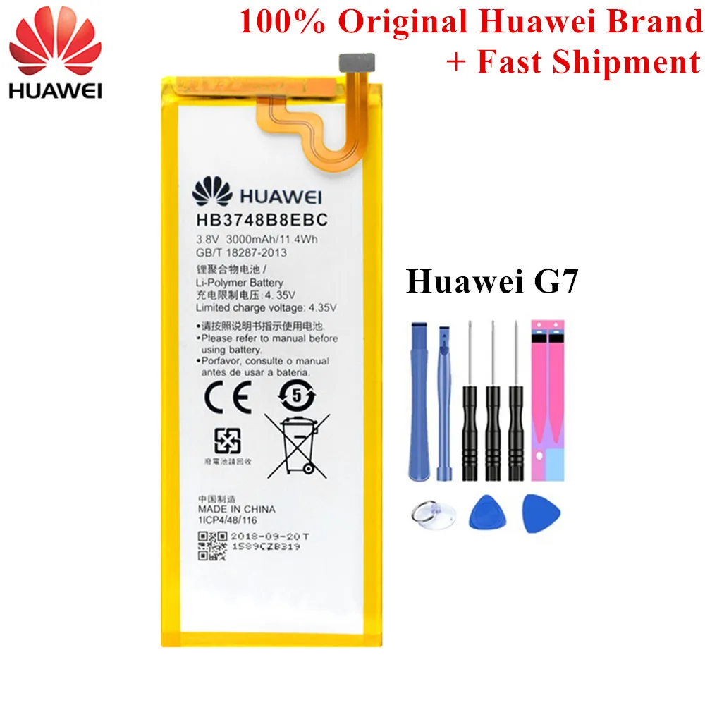 Батарея HB3748B8EBC для huawei Ascend G7 G7-TL100 G7-L01 G7-L03 G7-L11 C199 C199-CL00 3000 мА/ч, литий-полимерная батарея Batteria
