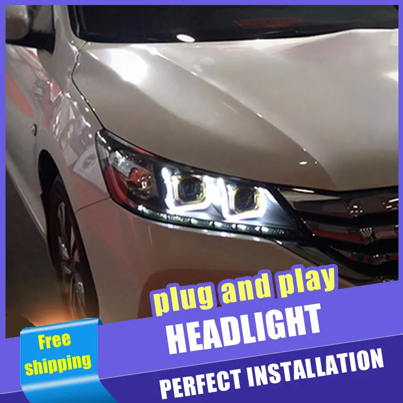 Автомобильный стиль светодиодный фары для Honda Accord 2013- для Accord Головной фонарь светодиодный DRL Объектив двойной луч H7 HID Xenon bi xenon объектив