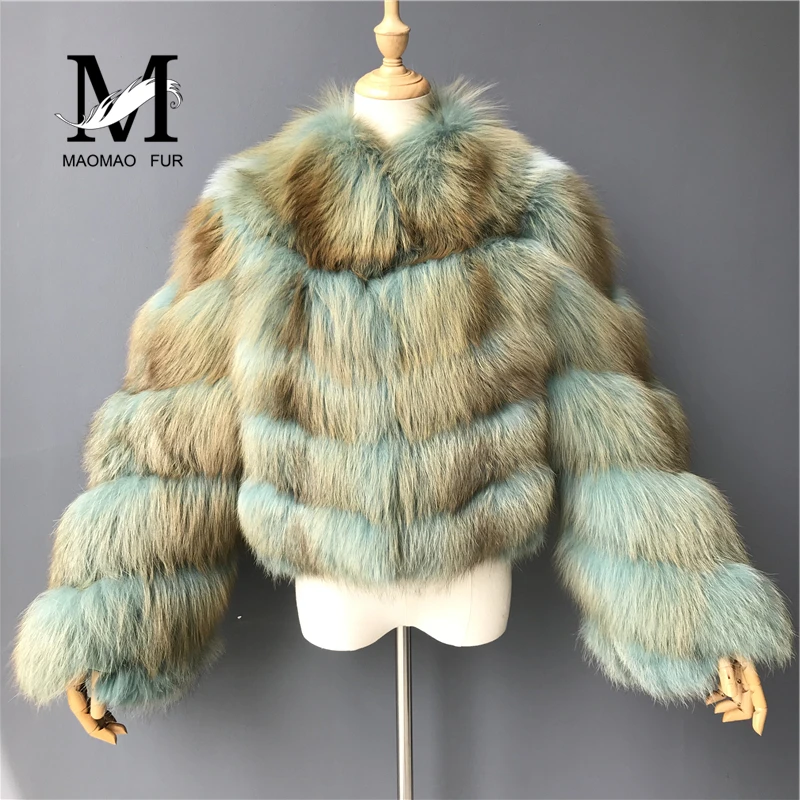 MAOMAOFUR настоящий золотой лисий мех пальто женский натуральный мех модный стиль с длинными рукавами теплая одежда женская куртка из натурального меха