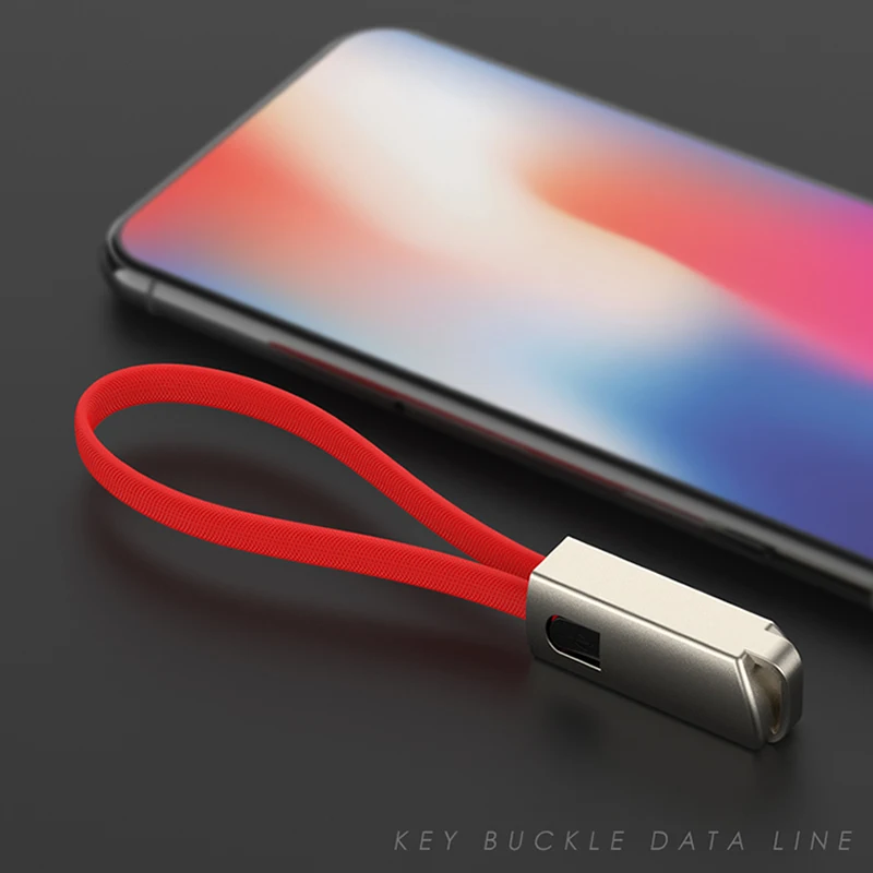 Брелок USB кабель 2.1A type C Micro USB кабель для быстрой зарядки для samsung Xiaomi портативное зарядное устройство Micro USB брелок короткий кабель