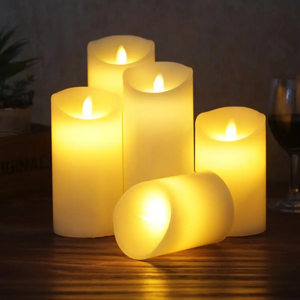 3 шт./1 шт. свечи светильник s светодиодный беспламенный светильник для свечей Гладкий мерцающий светильник для свечей на батарейках для домашнего свадебного декора
