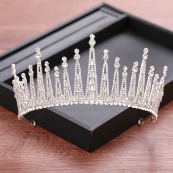 

Rhinestone Crown Wedding Accessories Bridal Tiara Head Jewelry Rhinestone Bride Crown Hair Ornament For Women Headpiece