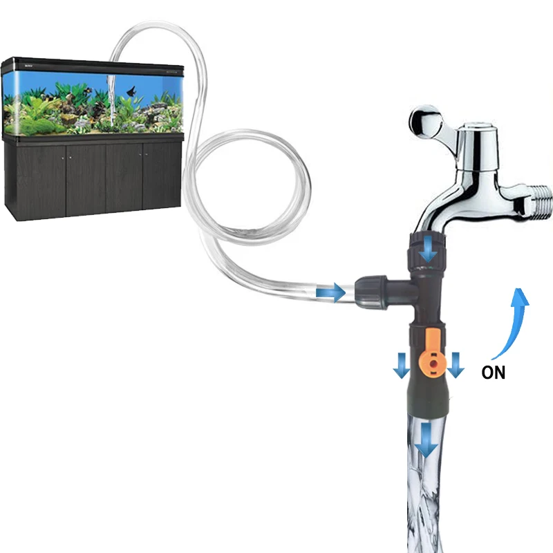 

Plastic Water Pump Faucet Type Changer Fish Tank Cleaning aquarium accessories supply