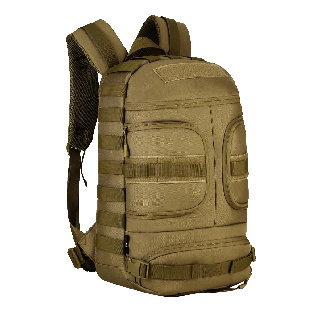Brown 35L Водонепроницаемый Рюкзак Molle для ноутбука, рюкзак для ноутбука, сумка для кемпинга, походов, Путешествий, Походов, охоты - Цвет: Brown