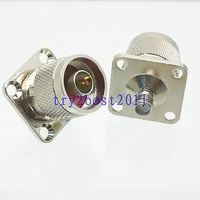 

DHL/EMS 50 Sets 1pce Adapter connector N plug pin to SMA jack pin Flange RF COAXIAL straight -C1