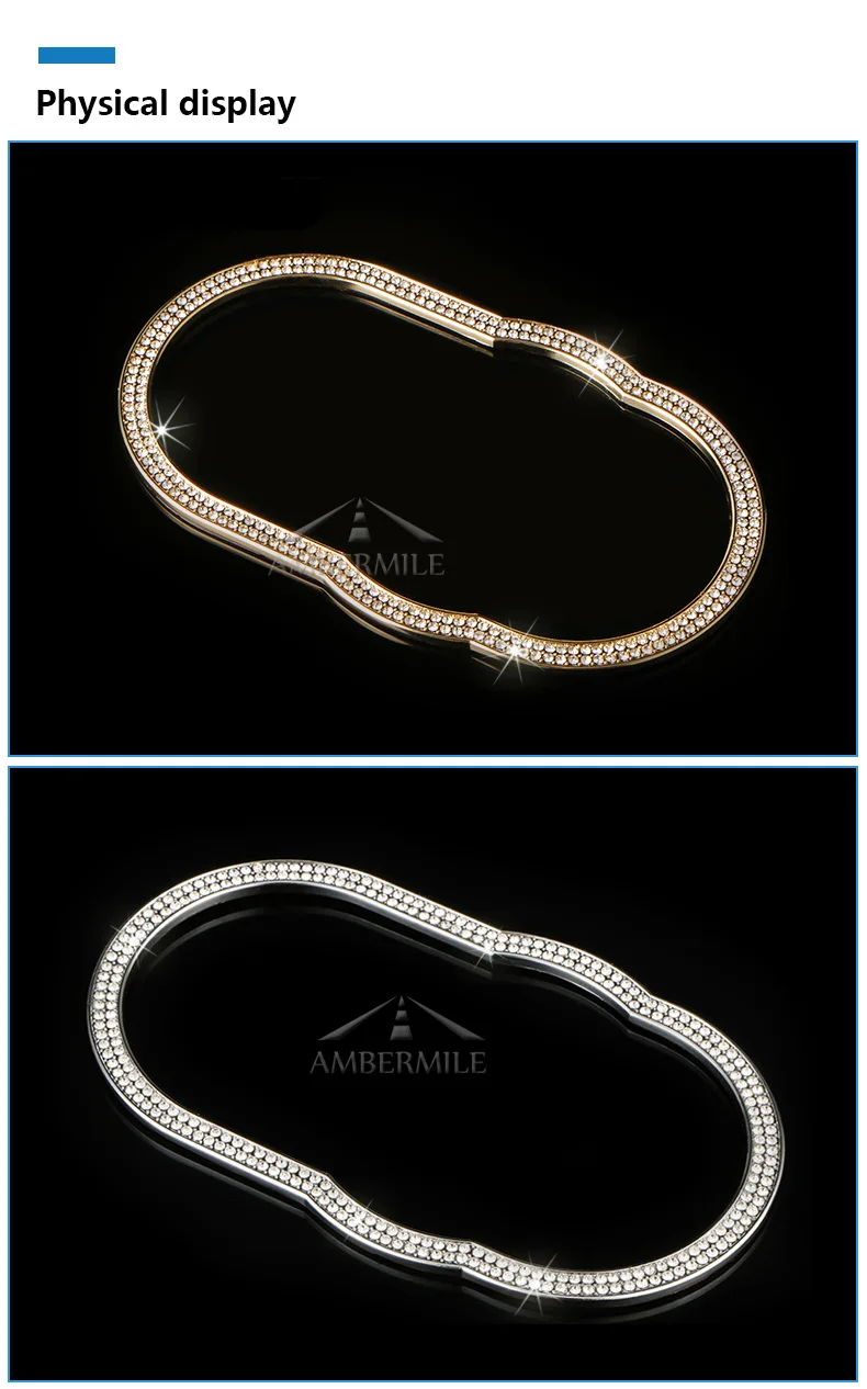 AMBERMILE 3D искусственный кристалл для Mini Cooper Clubman F54 F55 F56 аксессуары Автомобильная Мультимедийная Кнопка контроллера рамка наклейка