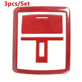 

3pcs Reading Light Cover Carbon Fiber Style Roof ABS For Dodge Challenger 2015+