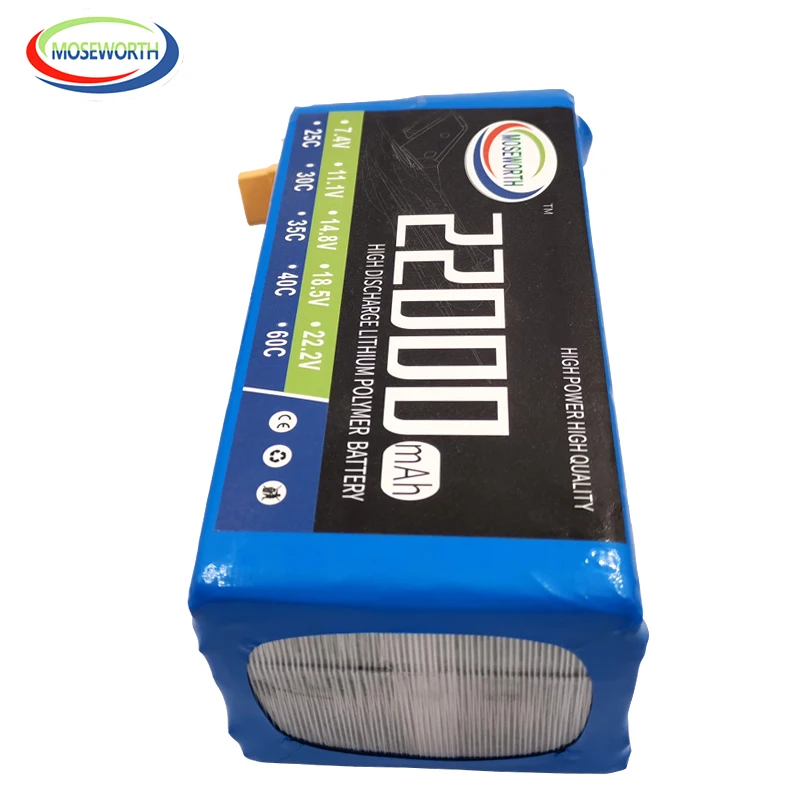 RC летательный аппарат LiPo батарея 4S 14,8 V 22000mAh 25C батареи для Квадрокоптер Вертолет Самолет лодка литий-полимерный аккумулятор 4S