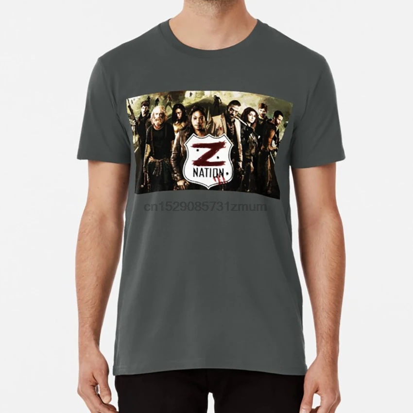 Z nation-cast футболка Мерфи el zombie zombies apocalypse shot survive past present | Мужская одежда