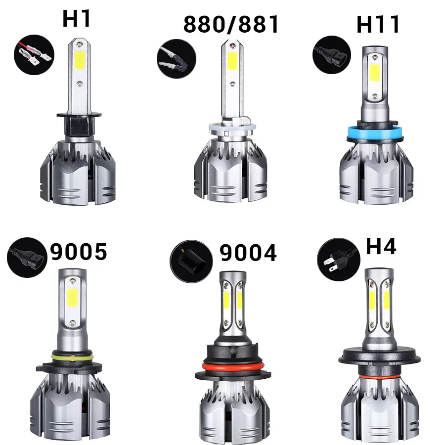 PANDUK авто лампы светодиодный H4 H1 H7 9005 9006 H11 HB4 Автомобильный фары 60 Вт 100000Lm 12V 8000 К 6000