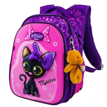 

Shell Backpacks Orthopedic 3D Cartoon Children School Bag For Girls School Backpacks Primary School Students 6-9Y Kids Satchels