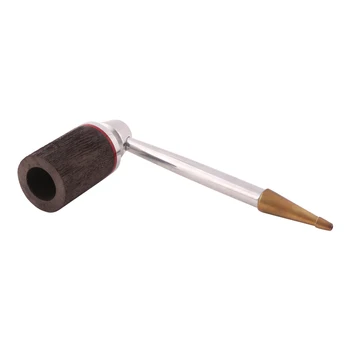 

15.5cm Metal Stem Briar Smoking Pipe Durable Briar Tobacco Wood Pipe Straight Style Pipe For Smoking Accessories