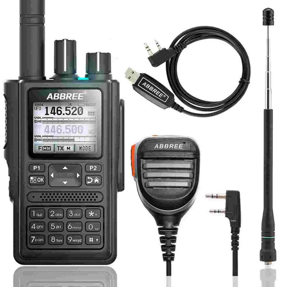 

ABBREE AR-F8 GPS location Sharing All Bands(136-520MHz) Frequency/CTCSS Detection 1.77 LCD 999CH Walkie Talkie