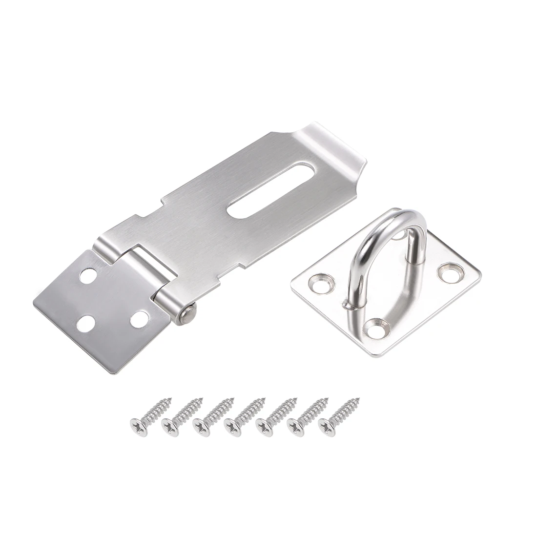 

uxcell Padlock Hasp Door Clasp Hasp Latch Security Safety Bolt Lock Latches 201 Stainless Steel
