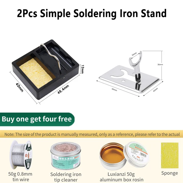 LUXAINZI Electric Soldering Iron Stand Metal Support Station High Temperature Resistance Soldering Iron Frame with Solder Sponge beehive tool bags Tool Storage Items