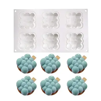 

Silicone Mold 3D Bakeware Dessert Mousse DIY Mould, 6 Holes Cloud