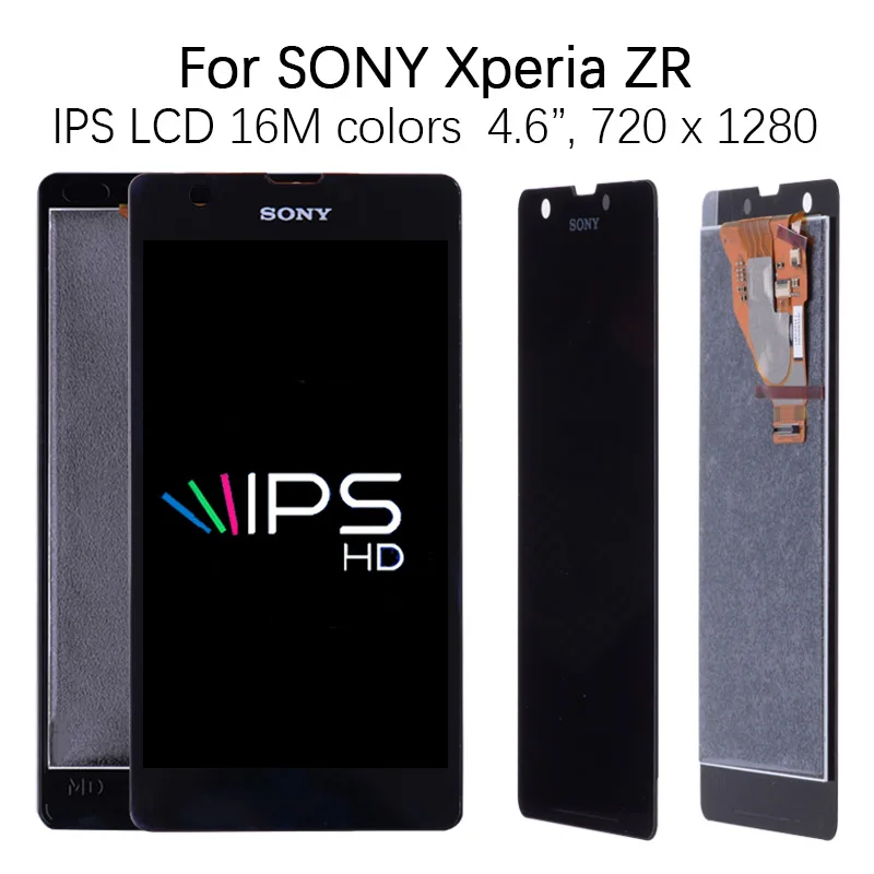 4,5" ЖК-дисплей для sony Xperia ZR дисплей сенсорный экран Замена для sony Xperia ZR модуль дисплея ZR C5502 C5503 LC