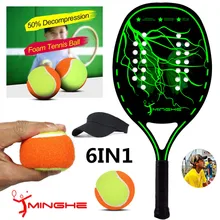 Raquete Beach Tennis Professional 3K Full Carbon Tenis Padel Racket Soft EVA Face Femenino for Adult Sport