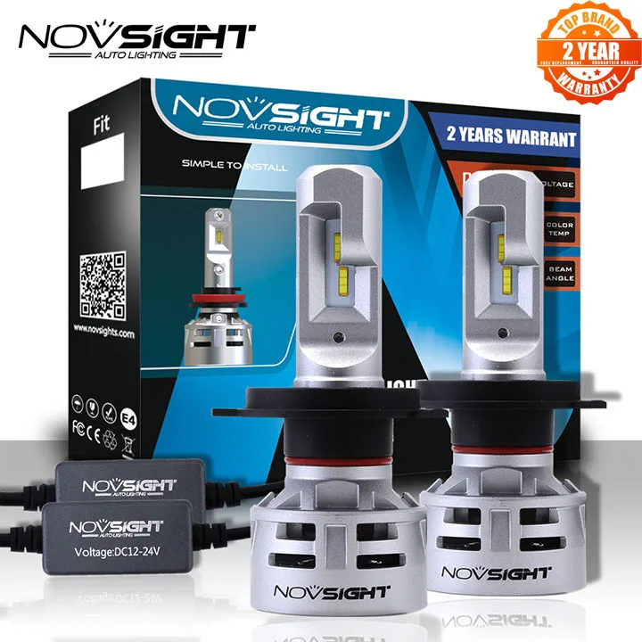 NOVSIGHT H4/HB2/9003 светодиодные H7 H11 9005 9006 Автомобильные фары 6500K белый 60 Вт лм