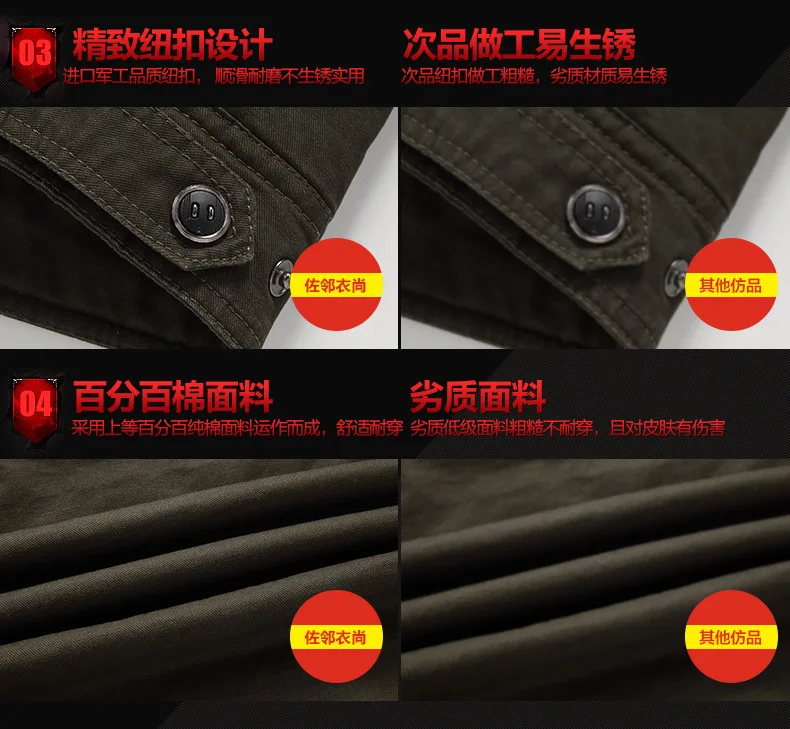 Горячая AliExpress зимняя мужская одежда Чистый хлопок плюс бархат рабочая одежда пальто большой размер свободный крой Полевая куртка