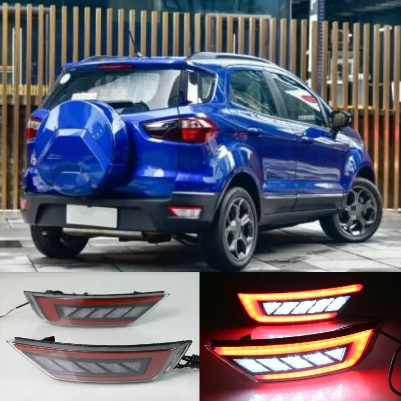 

2Pcs LED Reflector For Ford Ecosport 2013 2014 2015 2016 2017 2018 2019 Rear Bumper Light Fog Lamp Brake Warning Lamp