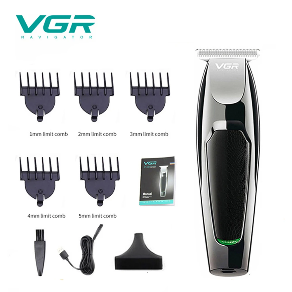 VGR V030 Professional Waterproof Hair Trimmer Display Men's Hair Clipper Grooming Low Noise Clipper Titanium Ceramic Blade Adult