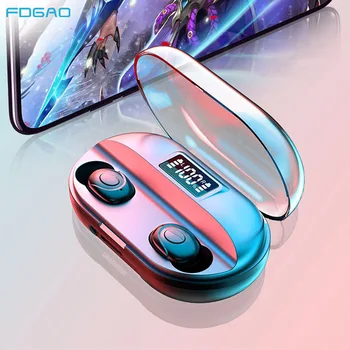 

TWS Wireless Earphone Headphones 5.0 Bluetooth Waterproof 9D Sports Stereo Sound Earbuds Microphone Headset With Charging Box