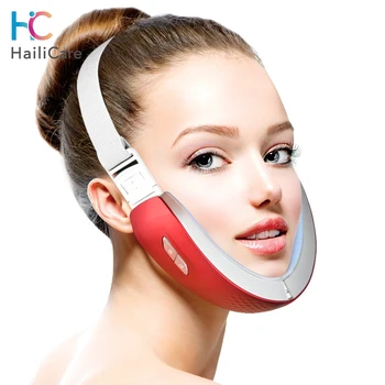 

Face V Shaper Facial Slimming Lift Belt Machine Red Blue LED Photon Therapy Facial Lifting Device Reduce Double Chin Massager