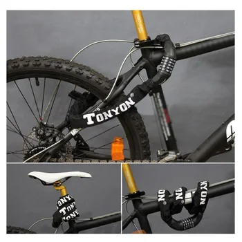 

Five-digit password Five-Digit Code Lock Password lock Bicycle Chain Lock Steel Bar Lock Manganese Steel Black New
