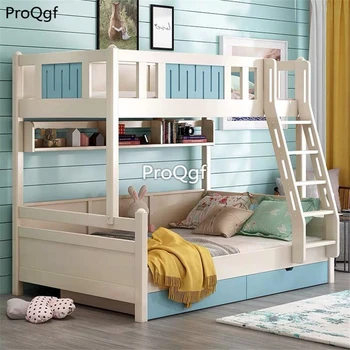 

Ngryise 1 set classic color children double layer bed