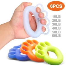 6 PCS Silicone Forearm Ring Hand Exercisers Squeezer For Muscle Strengthening Training Tool Arthritis Finger Physical Kit