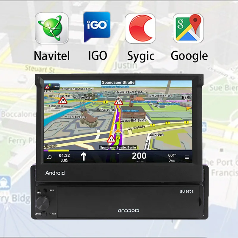 Android 8,1 автомобильный DVD gps навигационный плеер 7 дюймов Universa автомобильный Радио WiFi Bluetooth MP5 мультимедийный плеер